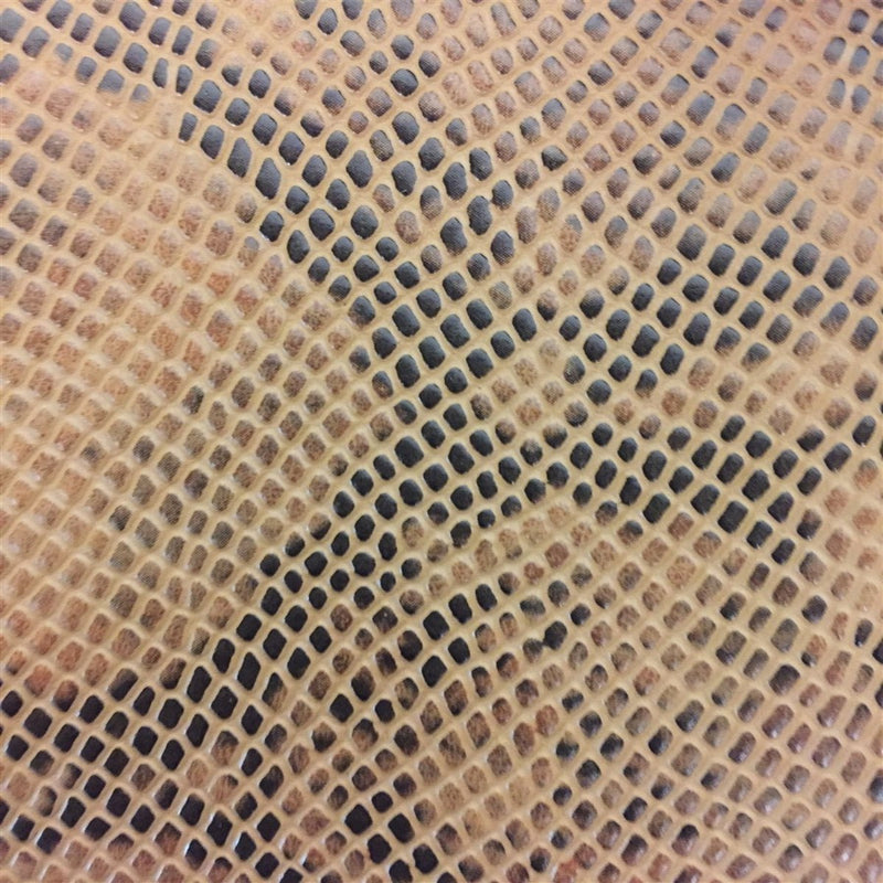 Bronze Matte Python Snake Skin Vinyl Fabric