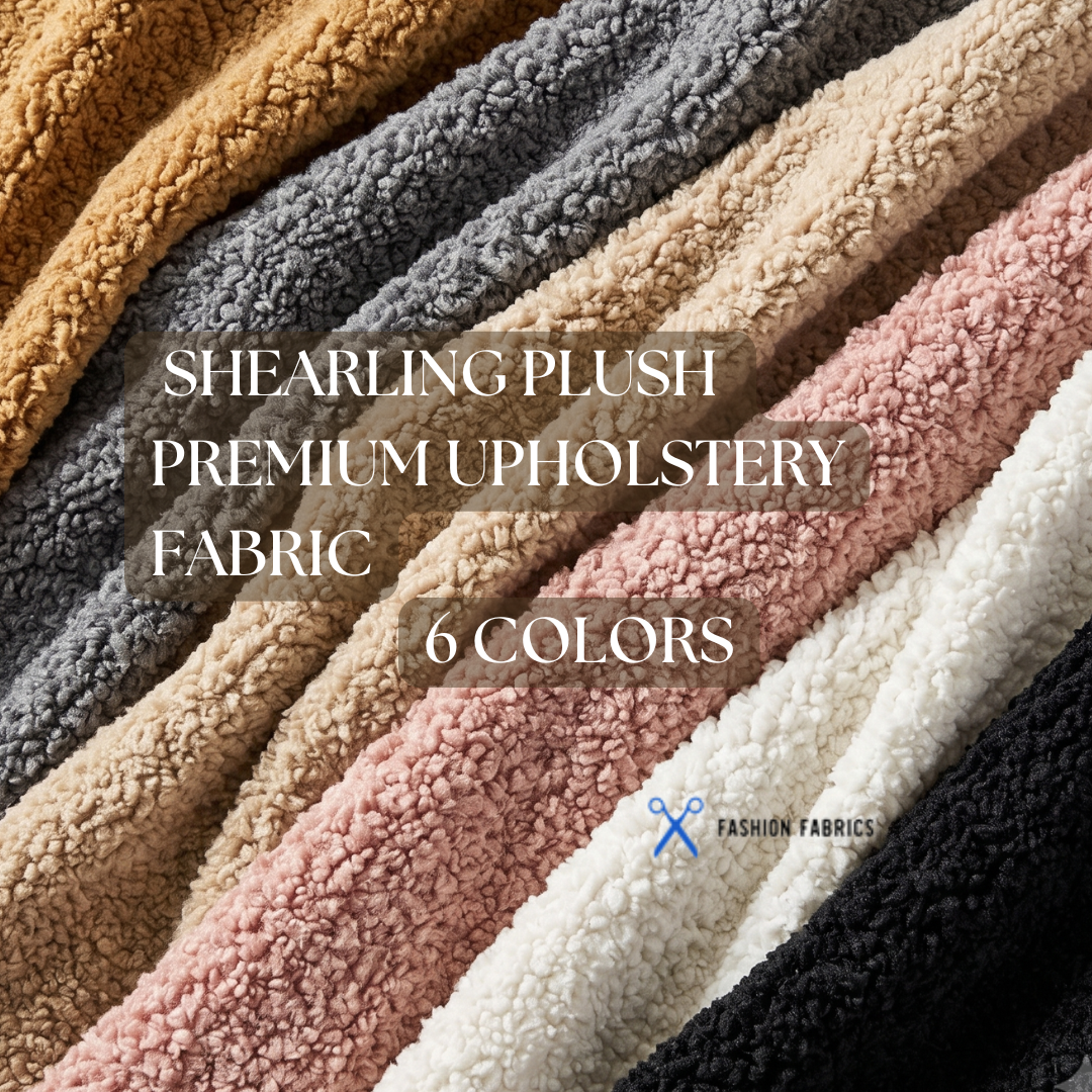 Faux Shearling Plush Upholstery Fabric