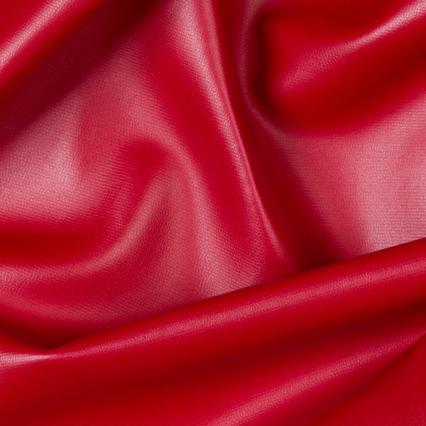 Red Soft Skin Faux Leather Vinyl Fabric