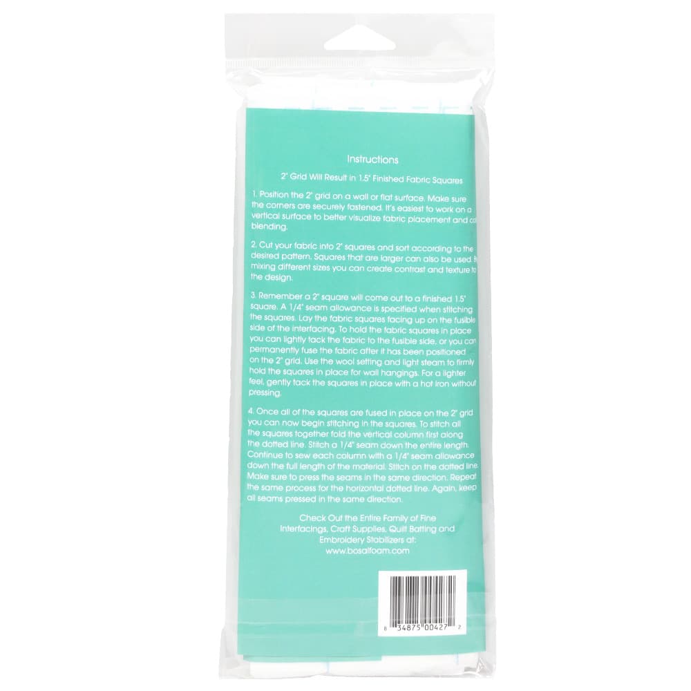 Bosal Quilters Grid 2in Fusible Interfacing - 48in x 1yd