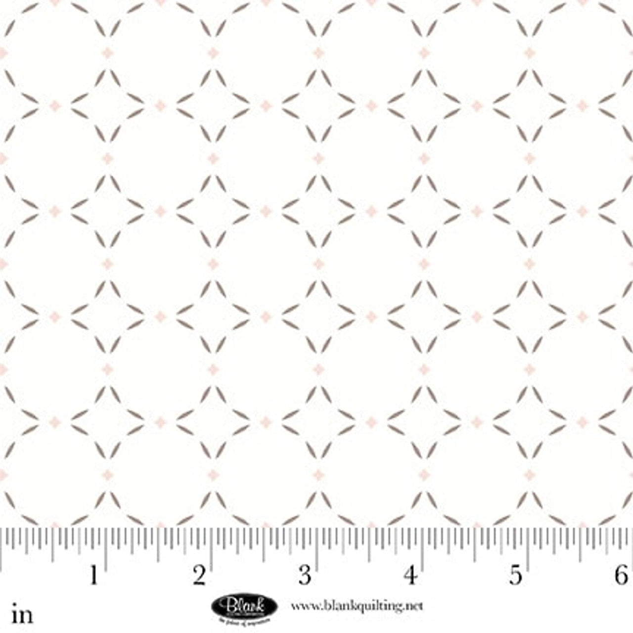 White Grid Sugar Dreams Cotton 44"/45" Fabric Per Yard