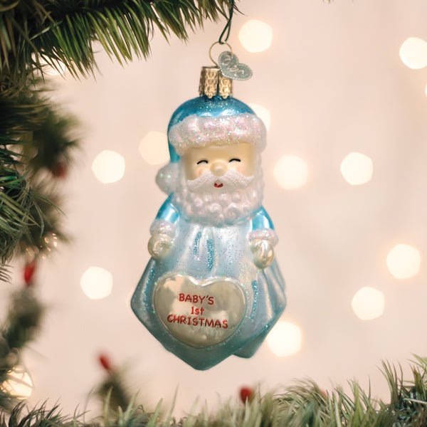 Baby Boys 1st Santa Lovey Ornament - Spandex PalaceOld World Christmas