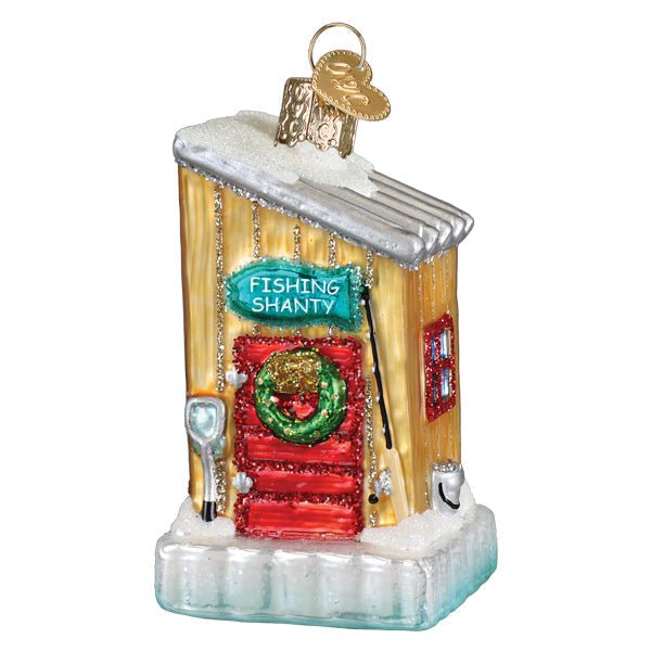 Ice Fishing Shanty Ornament - Spandex PalaceOld World Christmas