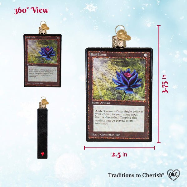 Magic: The Gathering Black Lotus Card Ornament - Spandex PalaceOld World Christmas
