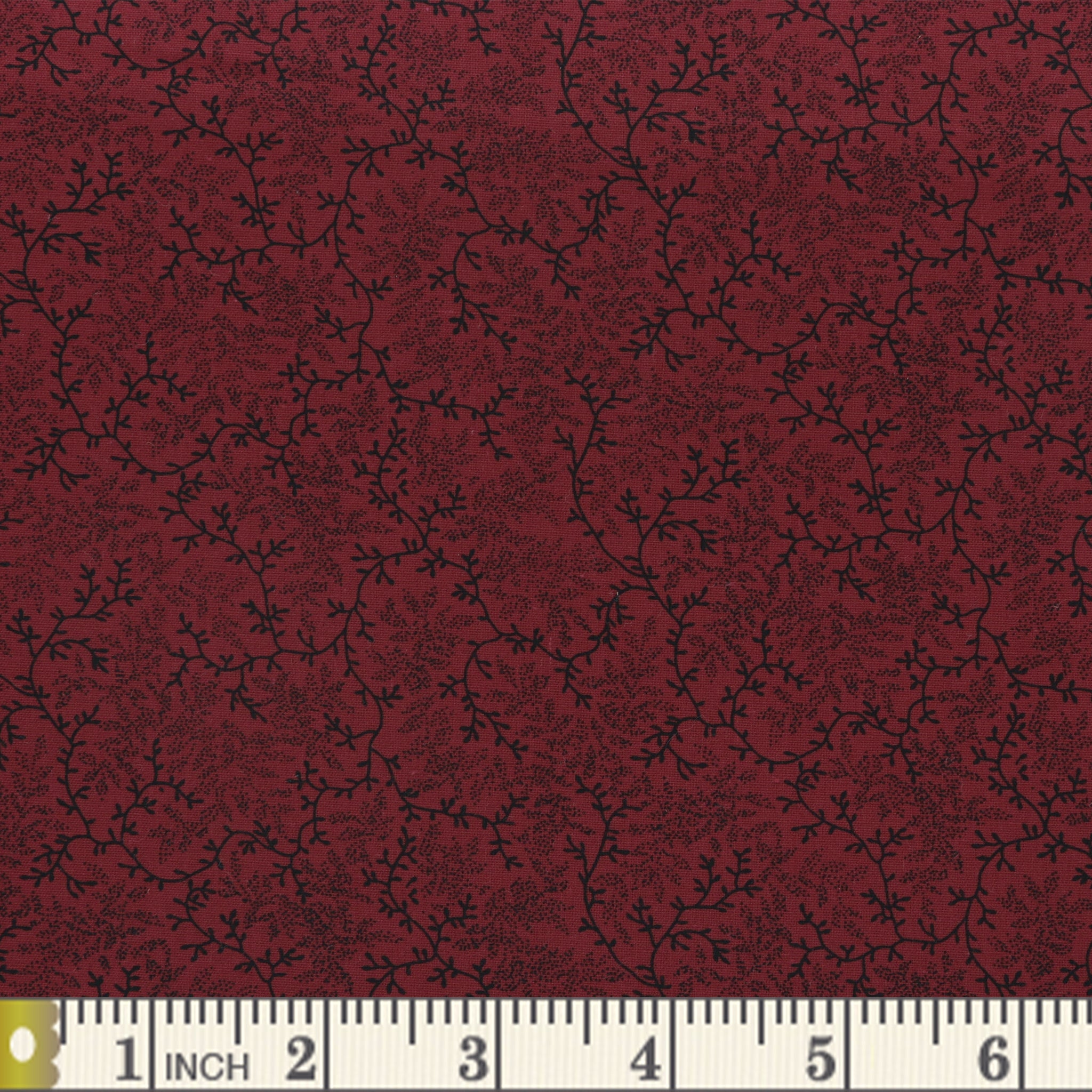Delicate Vines 108" Wide Quilt Backing - Red