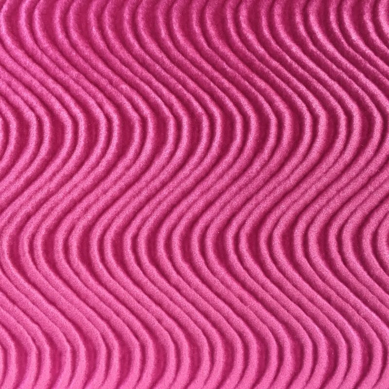 Hot Pink Swirl Velvet Flocking Fabric