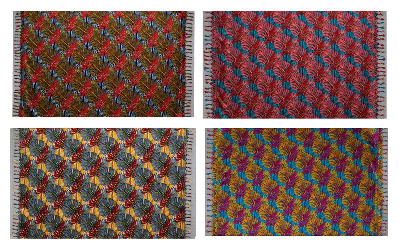 Split Leaf Sarong with Fringes