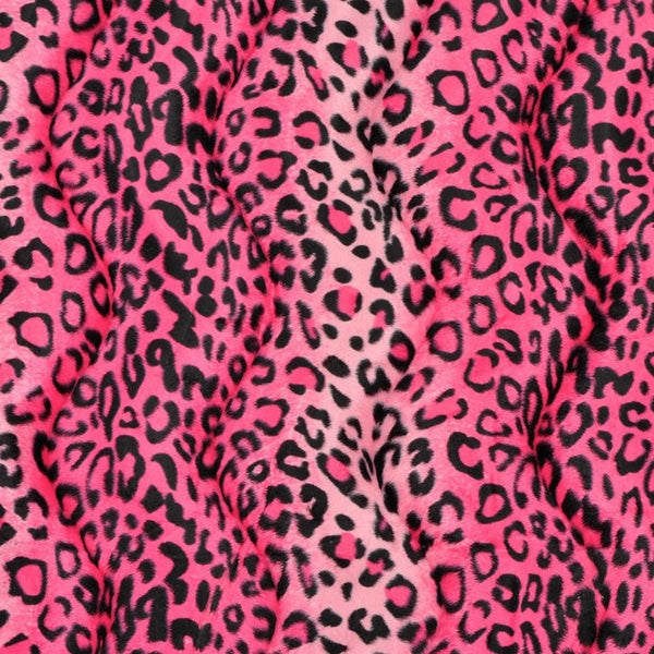 Pink Leopard Velboa Faux Fur