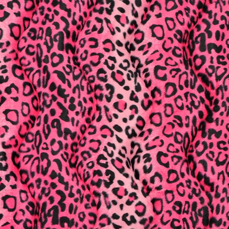 Pink Leopard Velboa Faux Fur