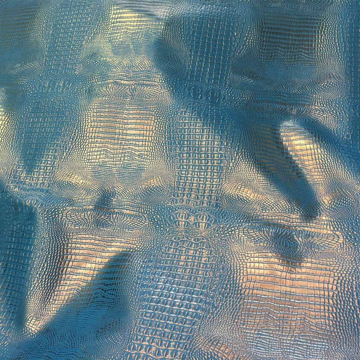 Metallic Faux Gator Vinyl Fabric