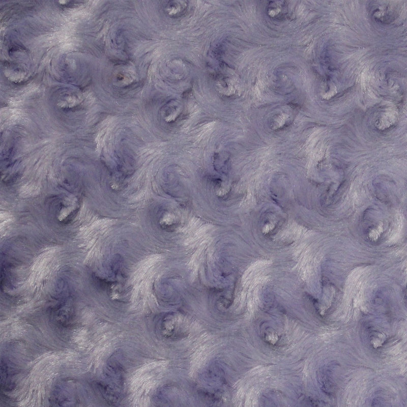 Lavender Swirl Rosebud Faux Fur Fabric