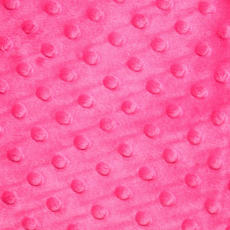 Hot Pink Minky Dimple Dot Fabric