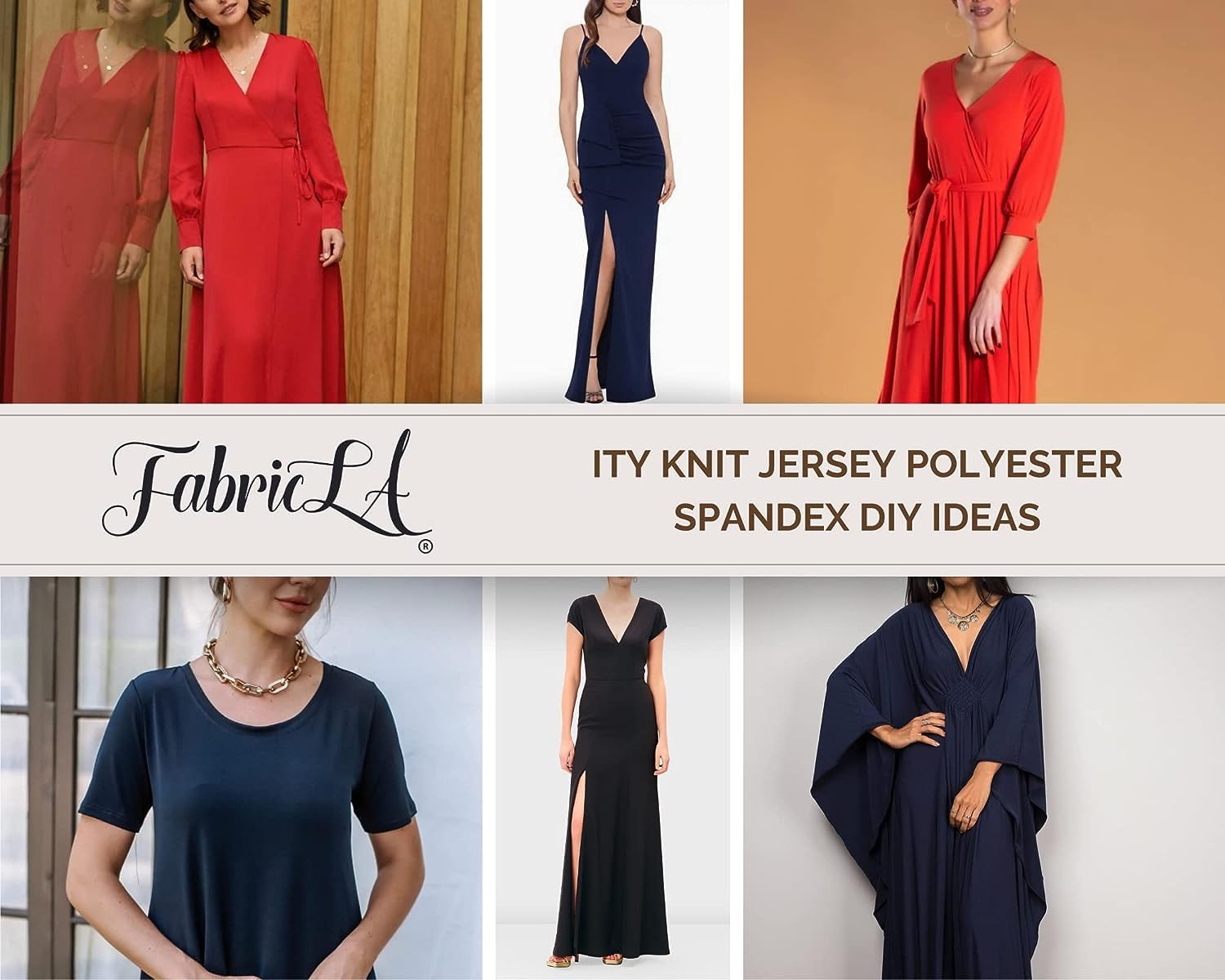 ITY Polyester Spandex Fabric | Navy