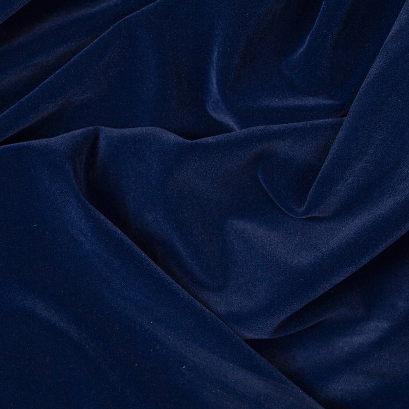 Navy Velvet Flocking Fabric