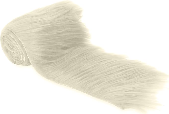 Mohair Faux Fur Fabric Strips Pre Cut Trim Ribbon Pack of 2