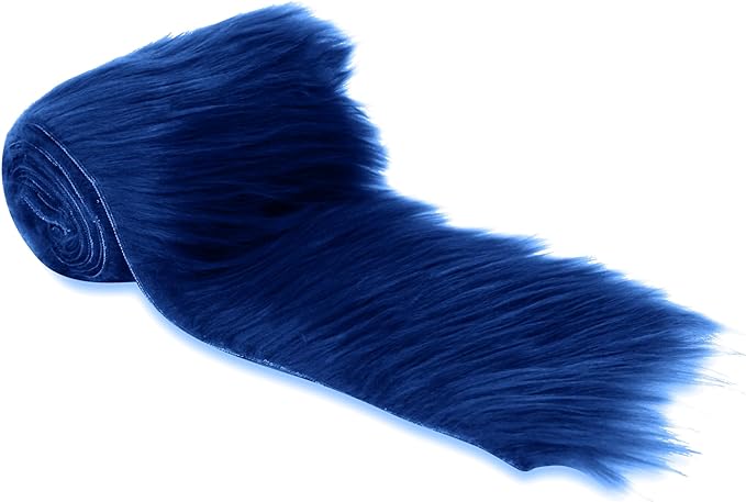 Mohair Faux Fur Fabric Strips Pre Cut Trim Ribbon Pack of 2