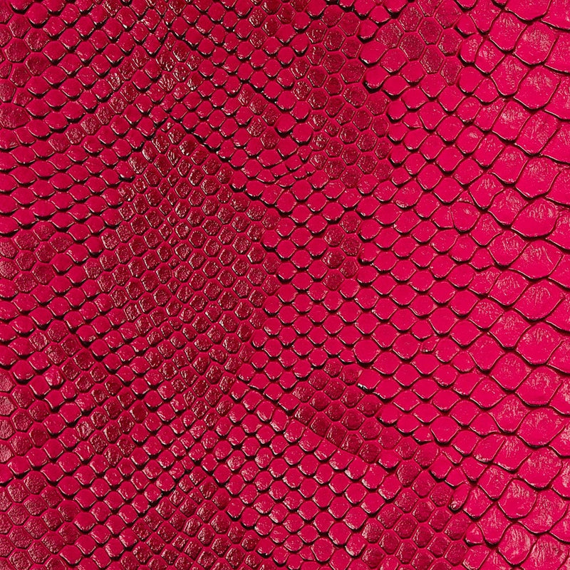 Fuchsia Faux Viper Sopythana Snake Skin Vinyl Fabric