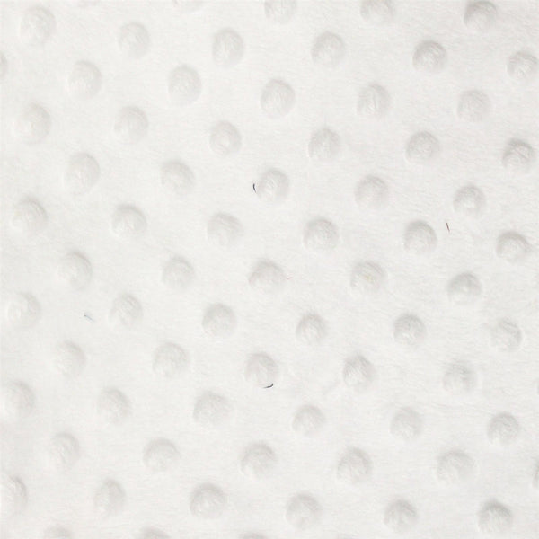 White Minky Dimple Dot Fabric