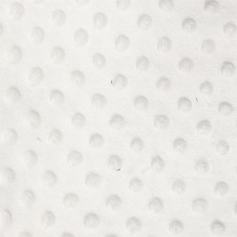 White Minky Dimple Dot Fabric