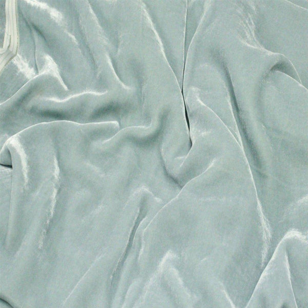 Ice Blue Silk Velvet Fabric