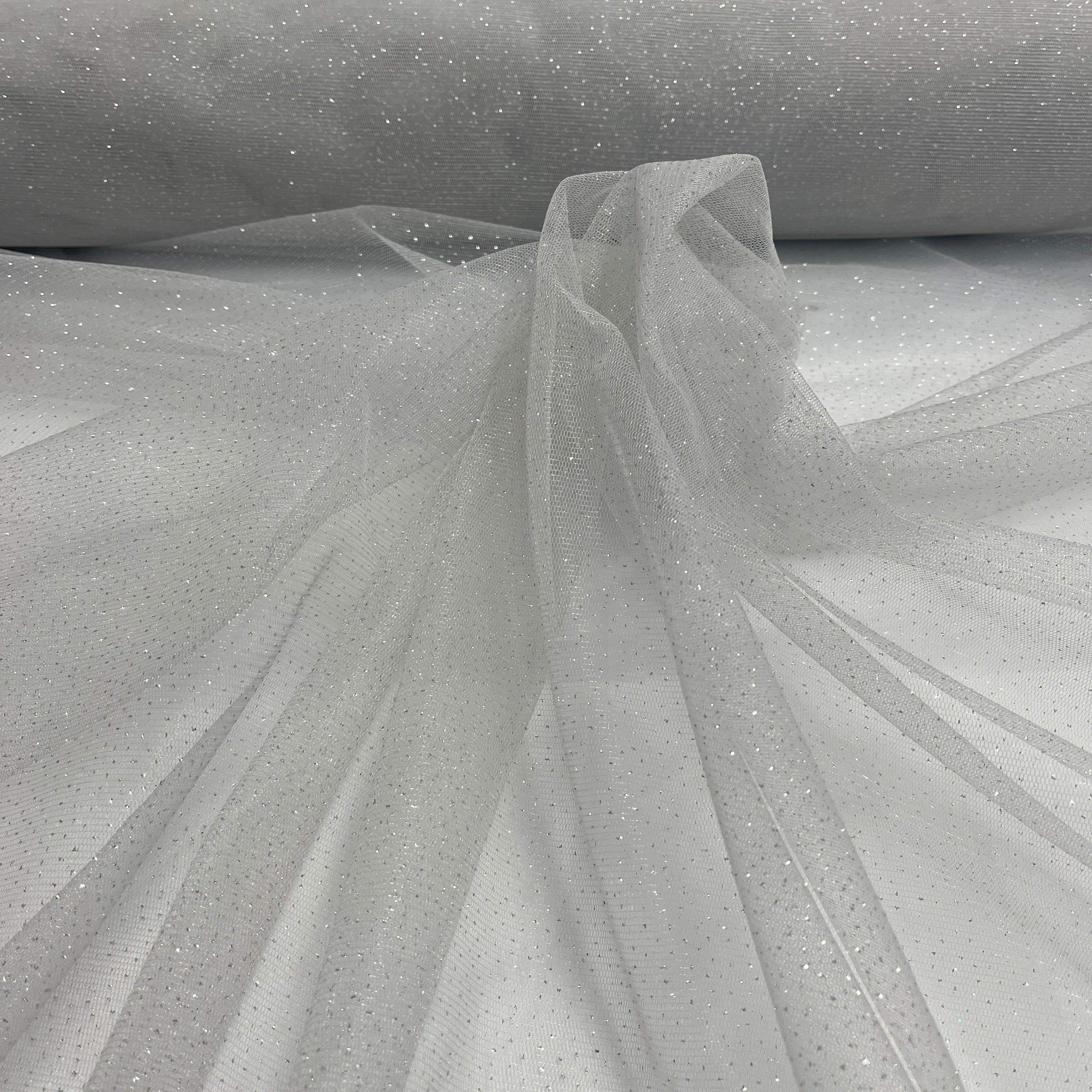 Glitter Mesh Fabric – 60" Wide Sparkle Net for Dresses & Costumes | Lace USA - Glitter Mesh