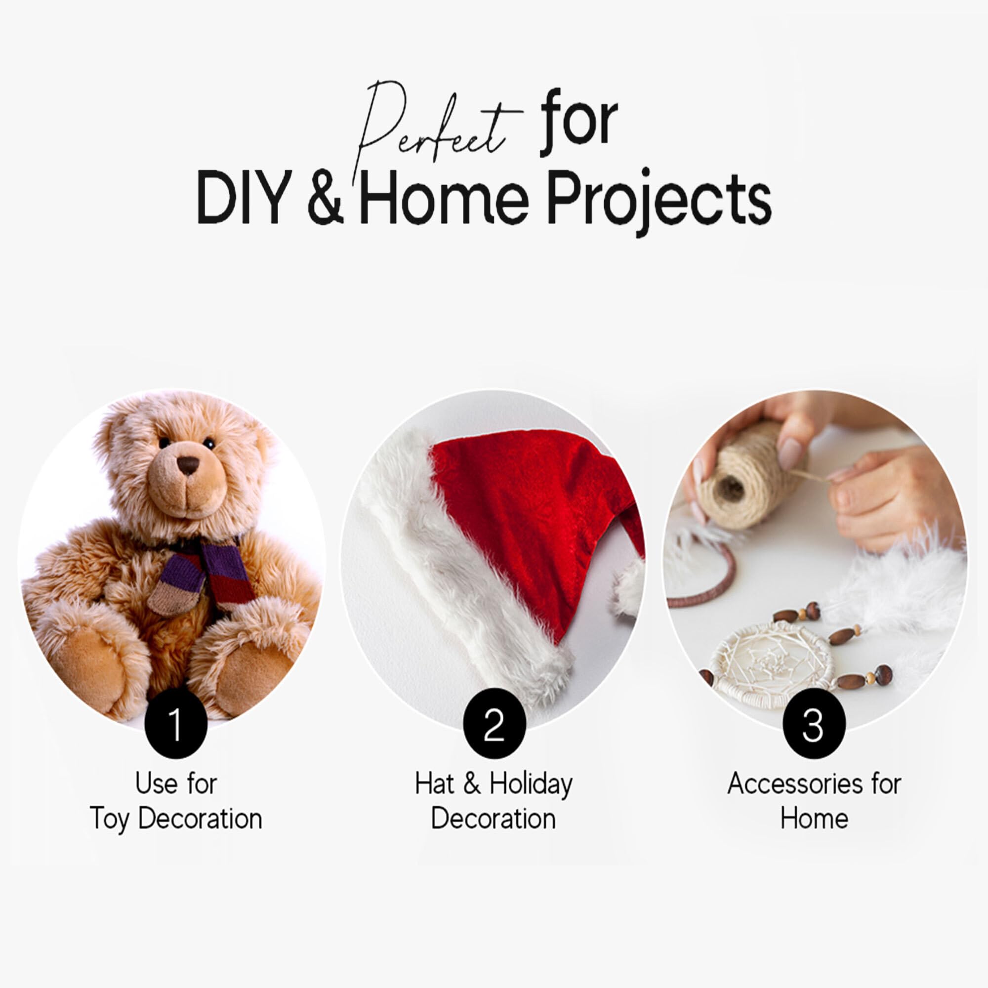 Faux Fur Fabric Squares | Chocolate