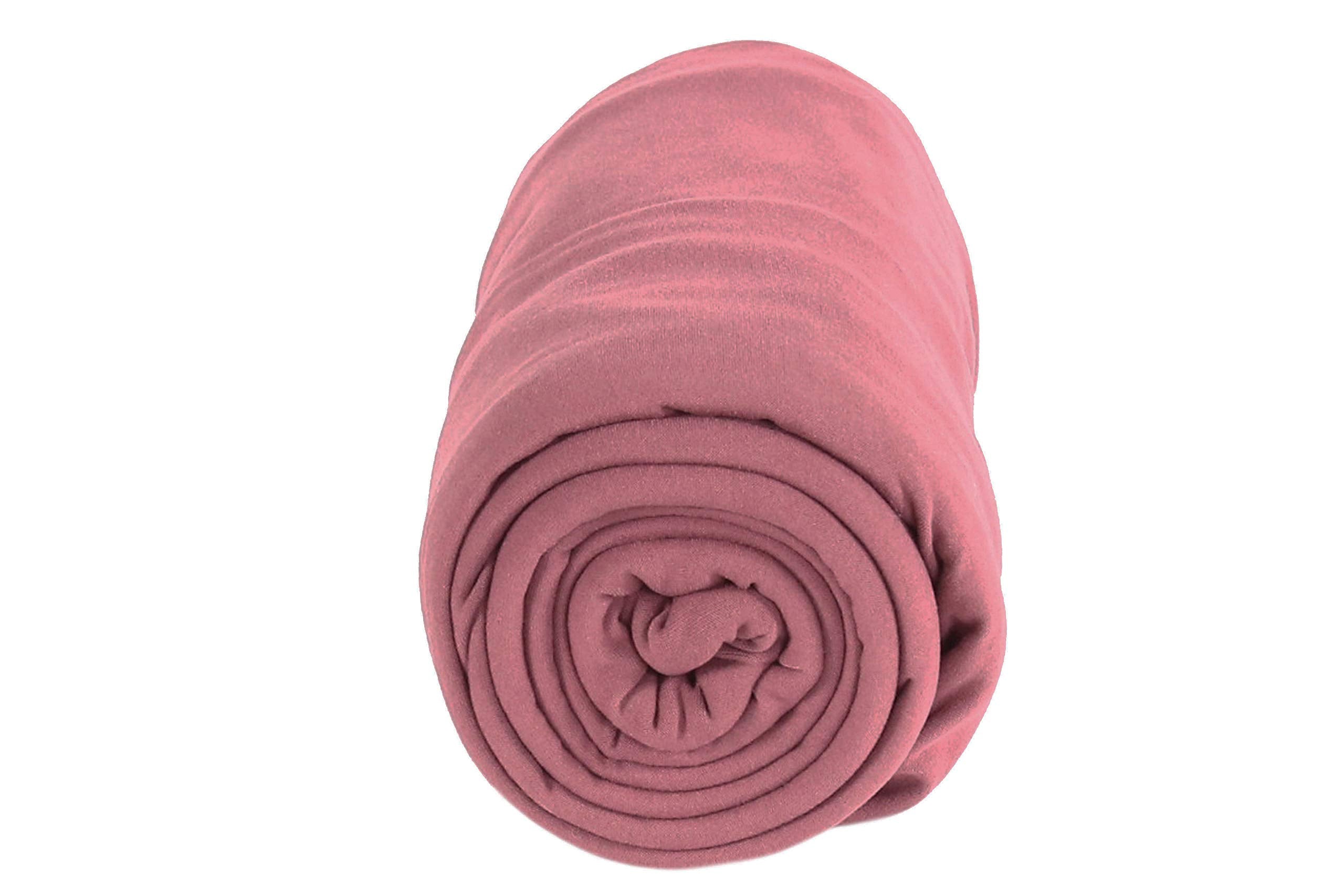 FabricLA DTY Double Brushed Polyester Spandex Knit Fabric | Mauve