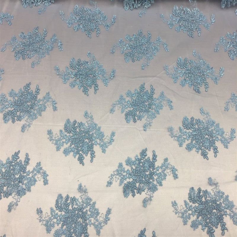 Oswald Floral Embroidered Lace Fabric