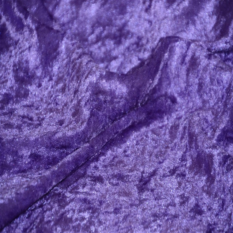 Purple Panne Crush Stretch Velvet Fabric