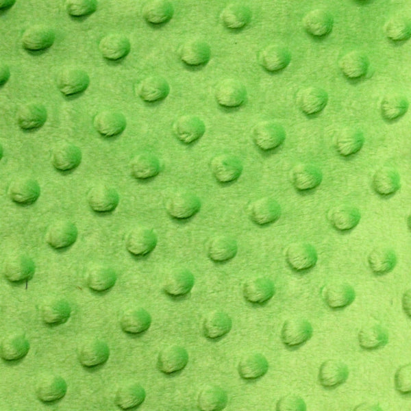 Lime Green Minky Dimple Dot Fabric