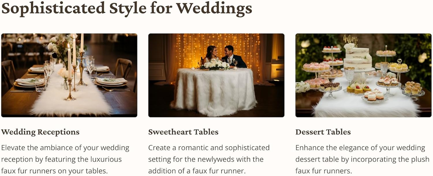 Faux Fur Table Runners Turquoise  – Elegant Decor for Every Occasion