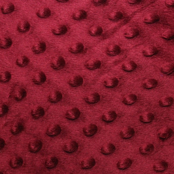 Burgundy Minky Dimple Dot Fabric