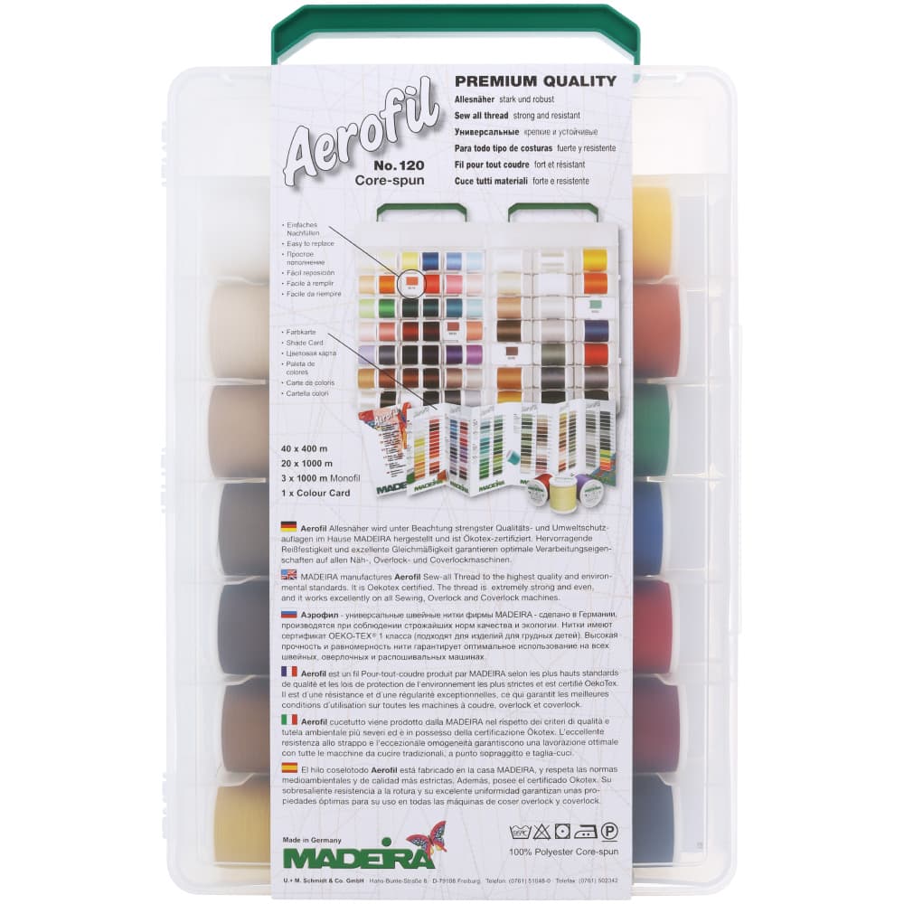 Thread Aerofil Quilt Box 63 Spools with Thread Rack