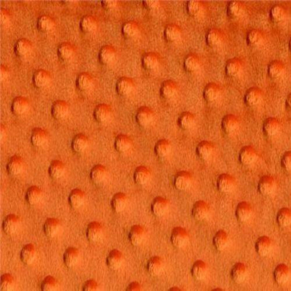 Orange Minky Dimple Dot Fabric