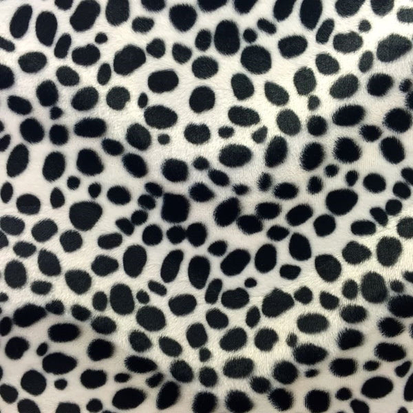 Dalmatian Dog Print Velboa Faux Fur Fabric