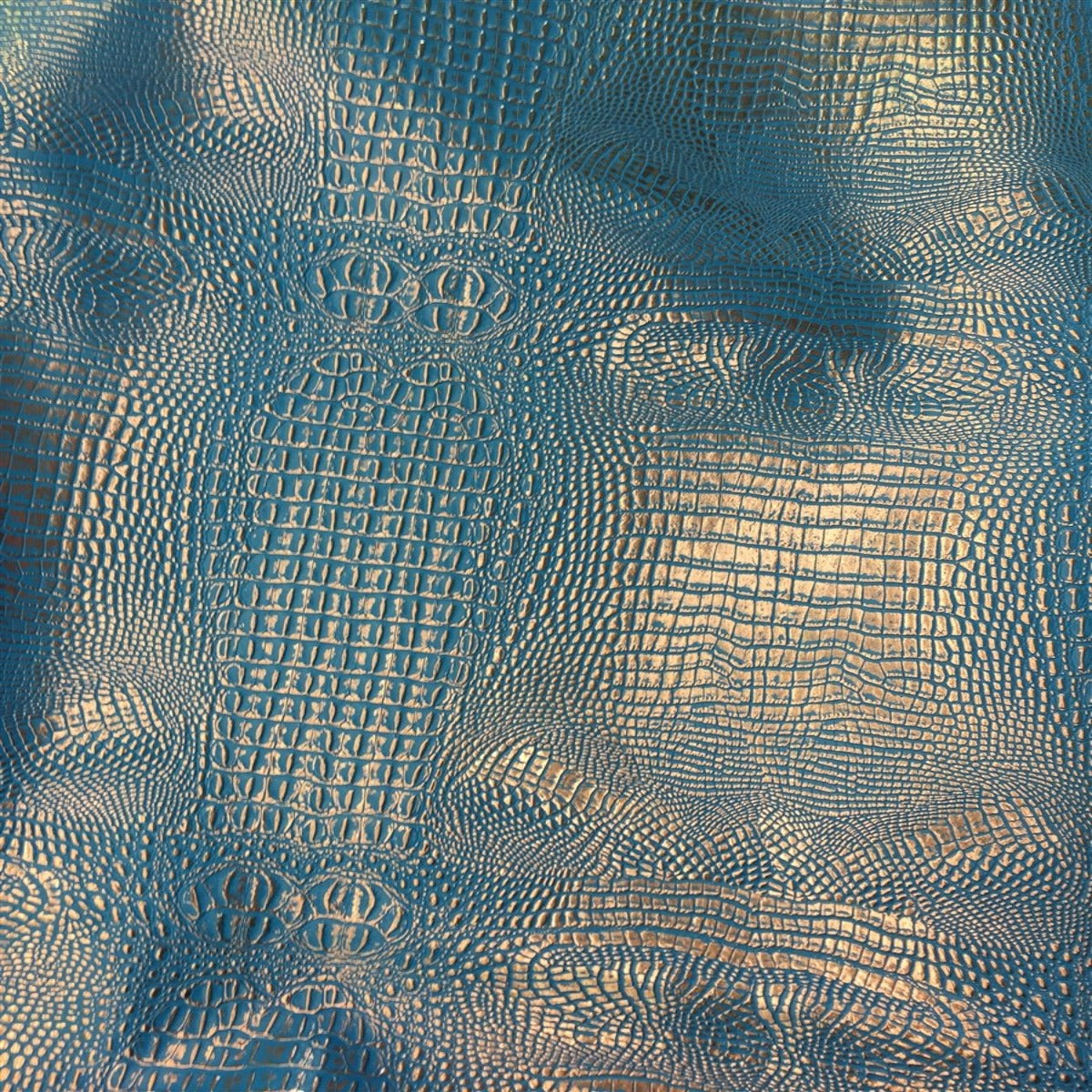 Metallic Faux Gator Vinyl Fabric
