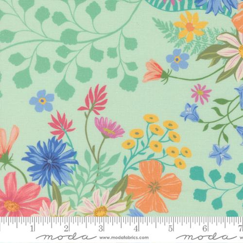 Cannon Beach Aqua Misty Meadow 44"/45" Fabric Per Yard