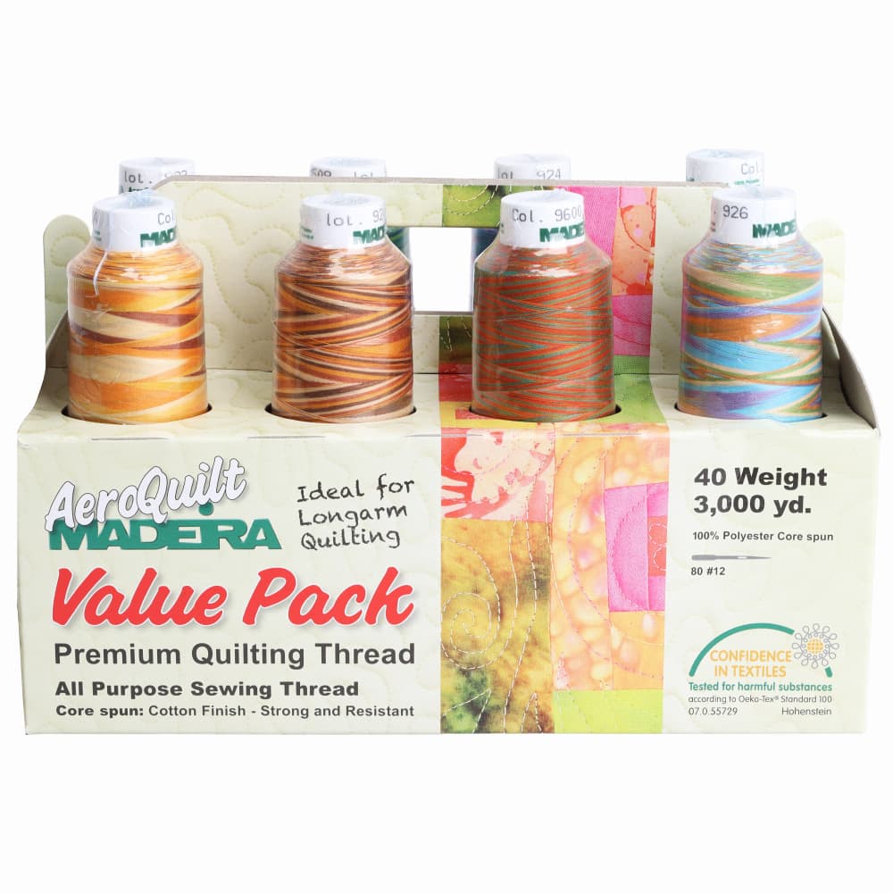 Madeira Aeroquilt Thread Pack (8 Cones) - Variegated