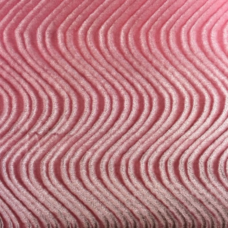 Pink Swirl Velvet Flocking Fabric