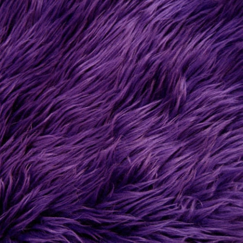 Purple Luxury Long Pile Shaggy Faux Fur Fabric