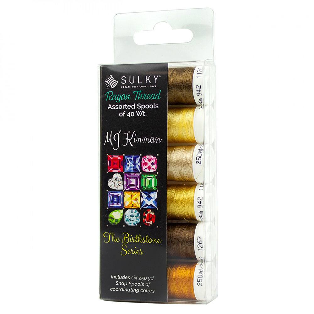 Sulky, Birthstone Series 6 Spool Thread Kit (250yds)