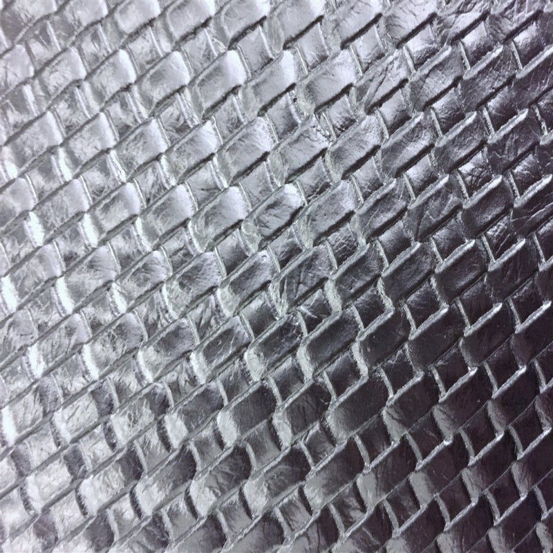 Silver Basket Weave Vinyl