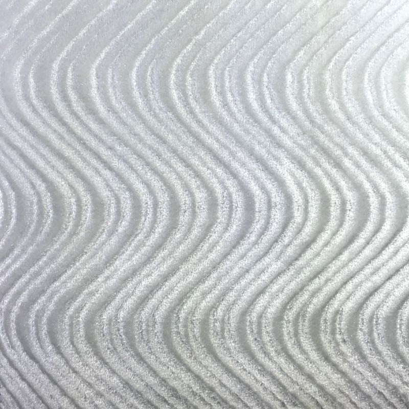 White Swirl Velvet Flocking Fabric