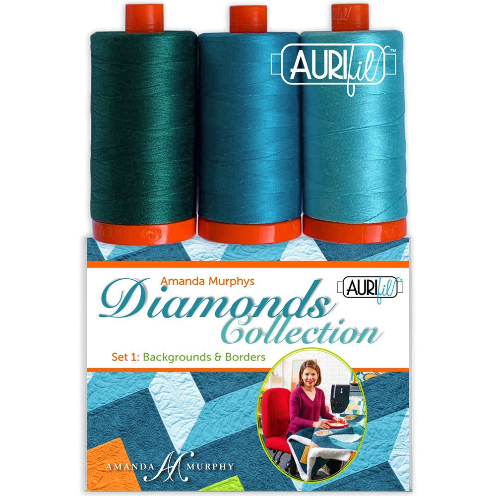 Aurifil, Diamond Backgrounds Collection - 3 Spools