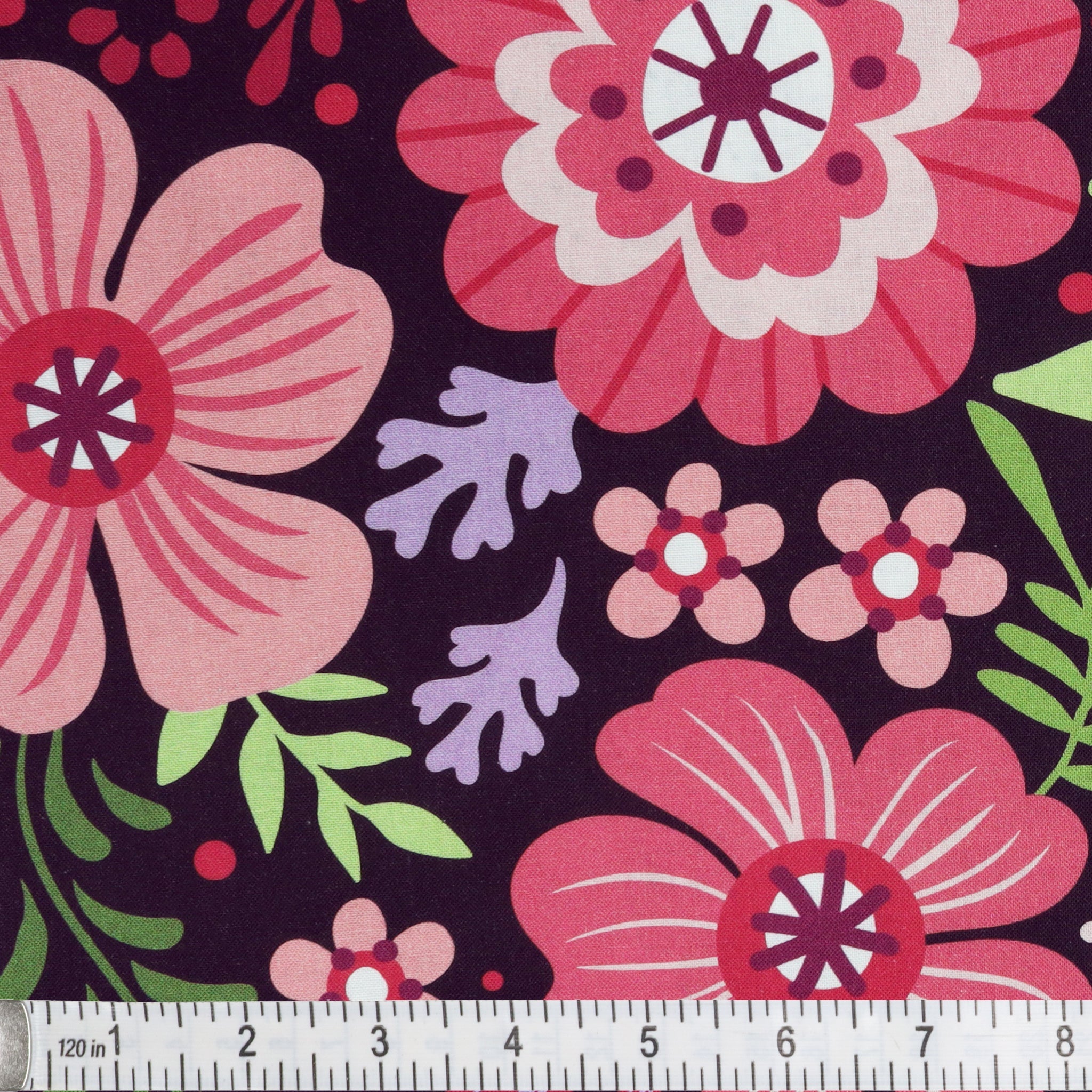 Secret Garden 108" Wide Quilt Backing - Wallflowers Aubergine