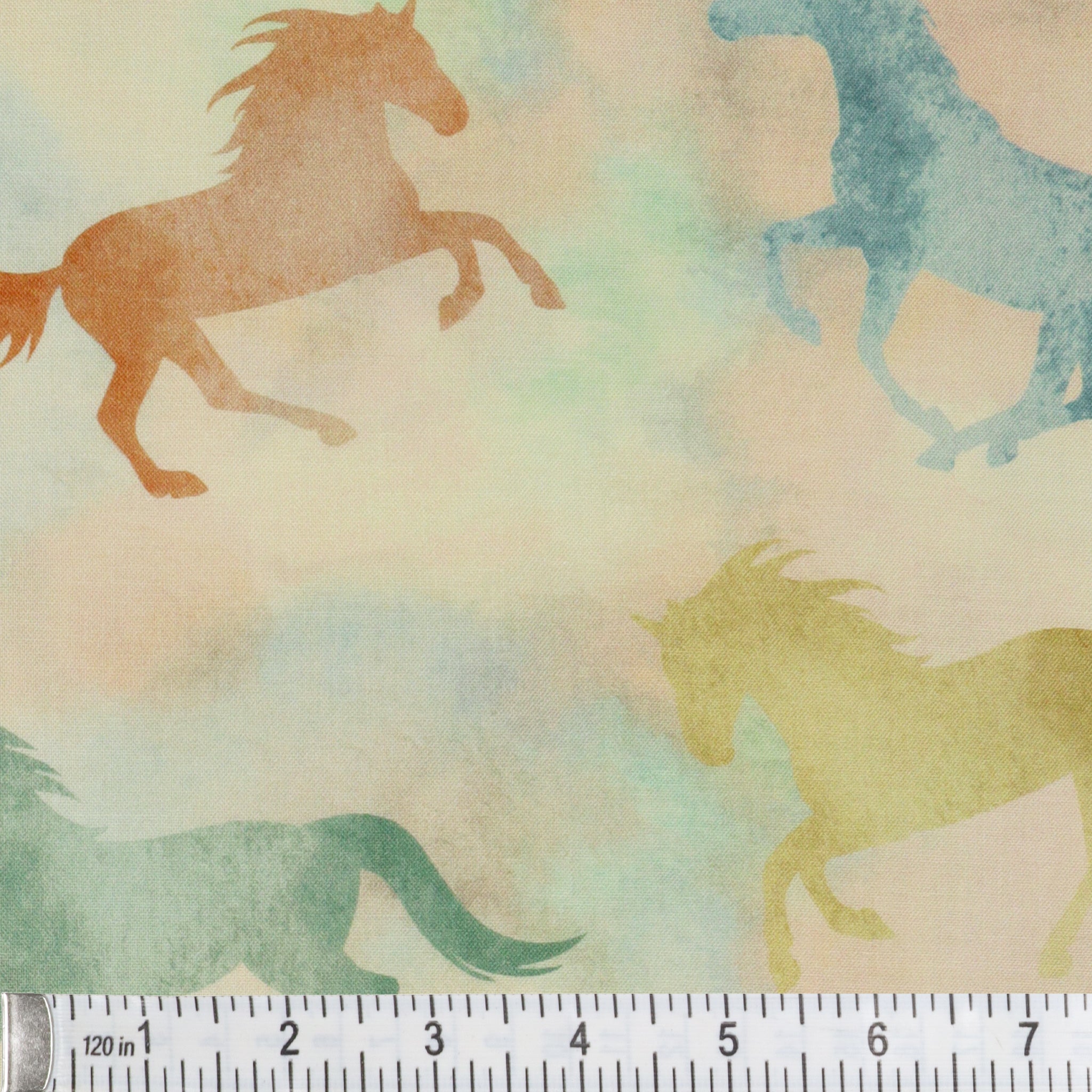 Gone Country 108" Quilt Backing - Shadow Horses Multi