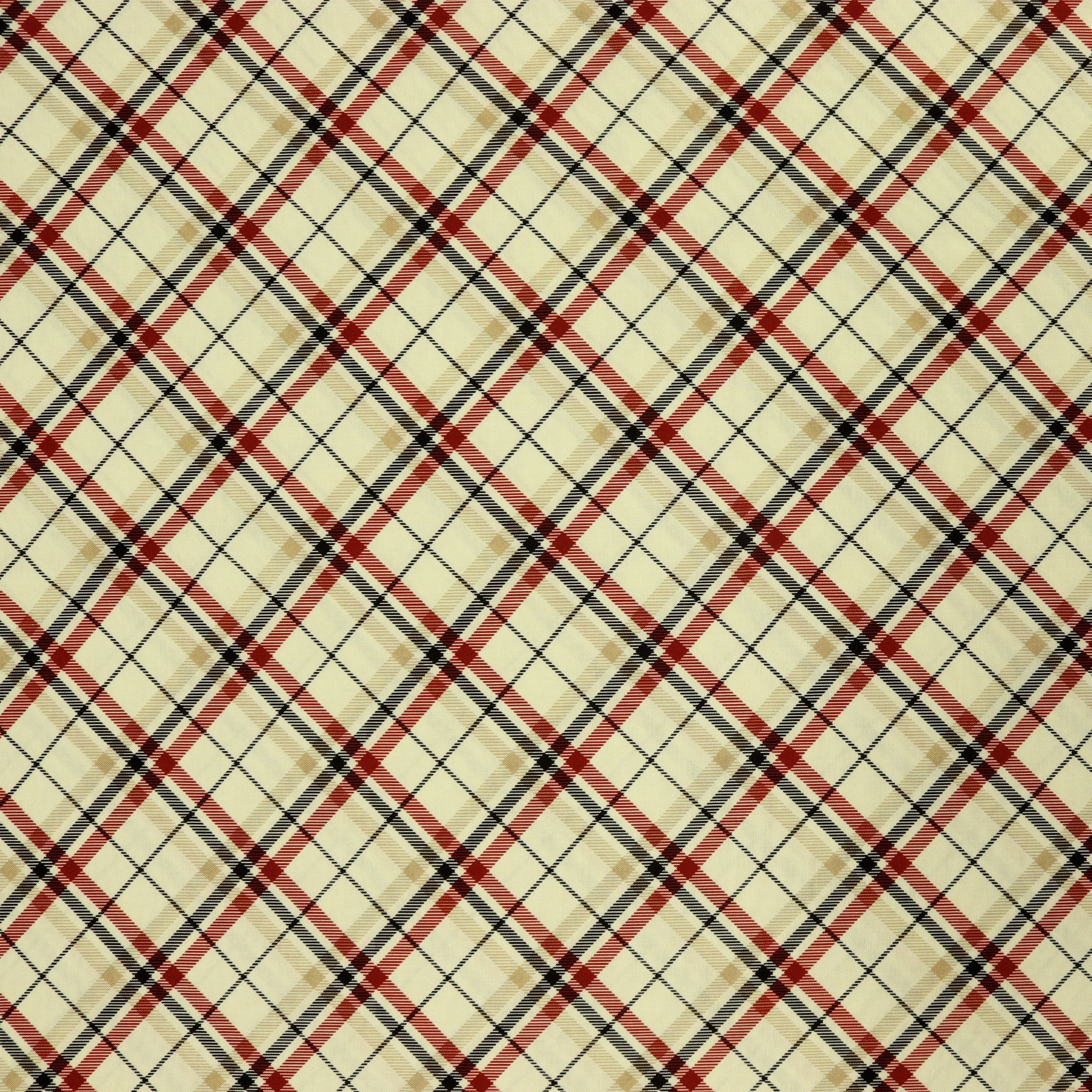 Tartan Plaid 108" Quilt Backing - Cream