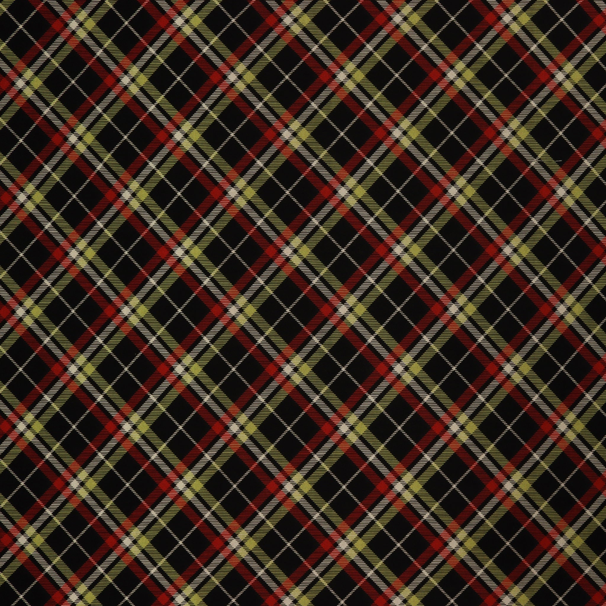Tartan Plaid 108" Quilt Backing - Black