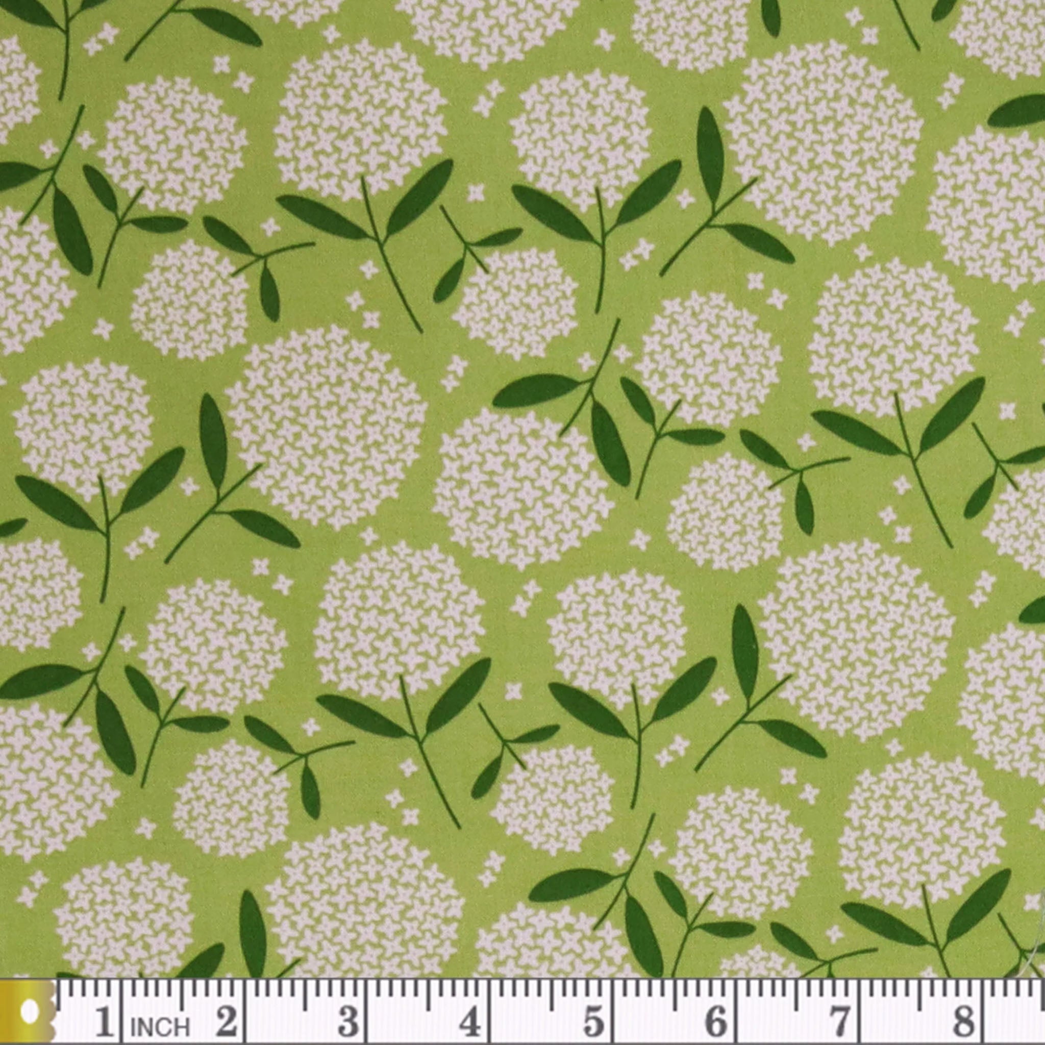 Blooming Color 108" Quilt Backing Fiori Fabric Collection - Medium Lime
