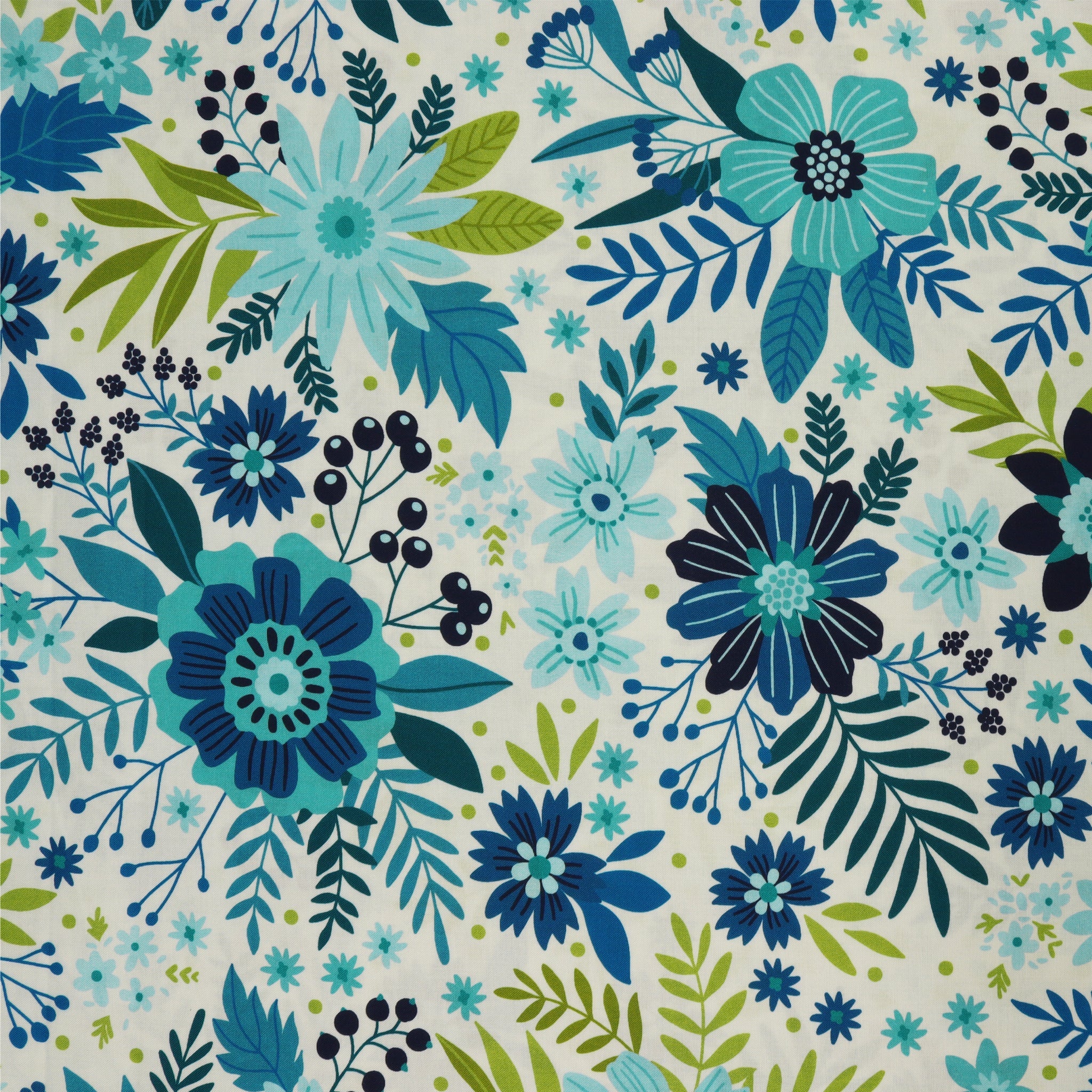 Among the Wildflowers II 108" Quilt Backing - Daybreak Teal